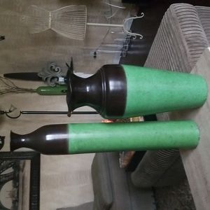 Metal decor vases 2 pc